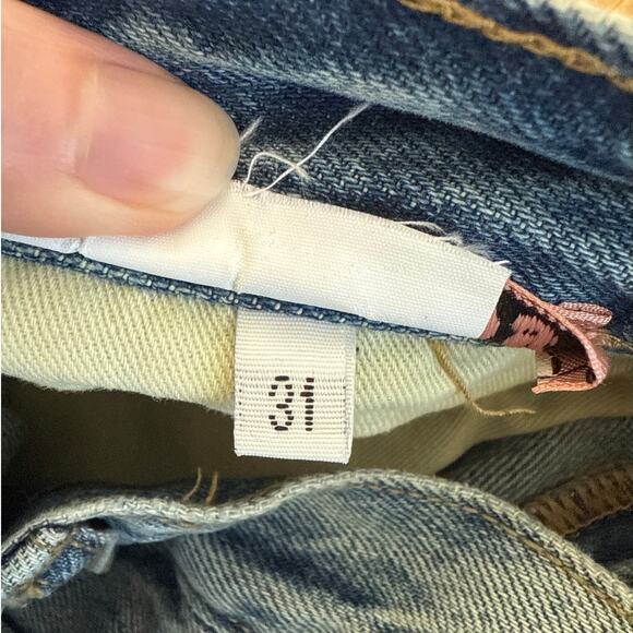 ACNE Studios Jeans Distressed Low Rise Baggy Size 31 Blue - Picture 4 of 5